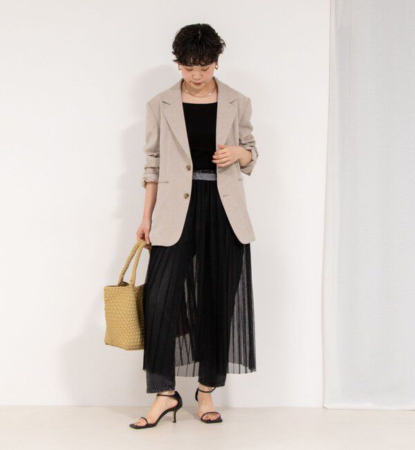 Rie Miller「ウォッシャブルラッセルチュールプリーツスカート」|スカート|