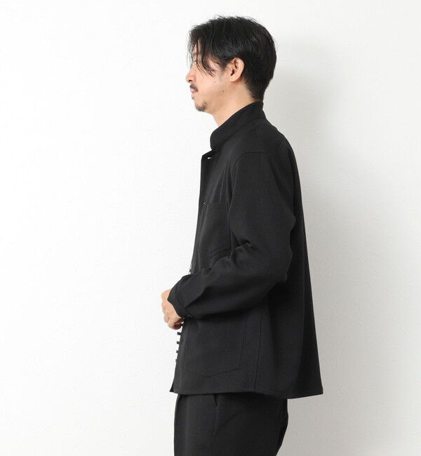 NOLLEY'S goodman「《セットアップ対応》LANATEC ウーステッドサージストレッチ マオカラーシャツブルゾン」|ブルゾン・スタジャン|