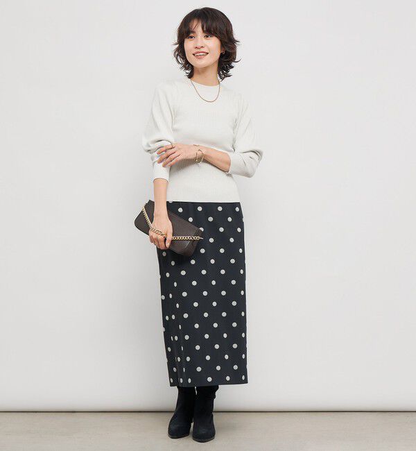 NOLLEY'S「《手洗い可能》リブパフスリーブプルオーバーニット」|ニット・セーター|