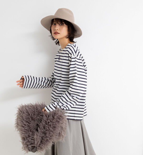 NOLLEY'S「nolnolウォッシャブルMVSシルケットボーダーT」|Tシャツ・カットソー|