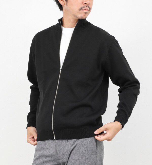 NOLLEY'S goodman「【ACTIVE SECT】《限定展開》デオドラント加工 スタンドジップカーディガン 25AW」|ニット・セーター|ブラック