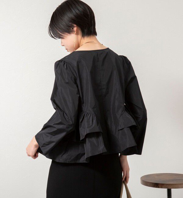 NOLLEY'S sophi「ウォッシャブルマイクロタフタティアードブラウス」|シャツ・ブラウス|