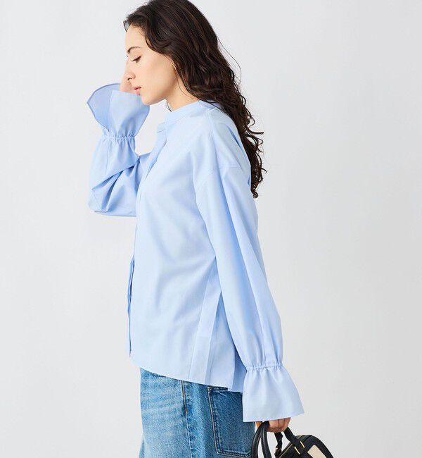 NOLLEY'S sophi「ウォッシャブルドレープポプリンバックプリーツシャツ」|シャツ・ブラウス|