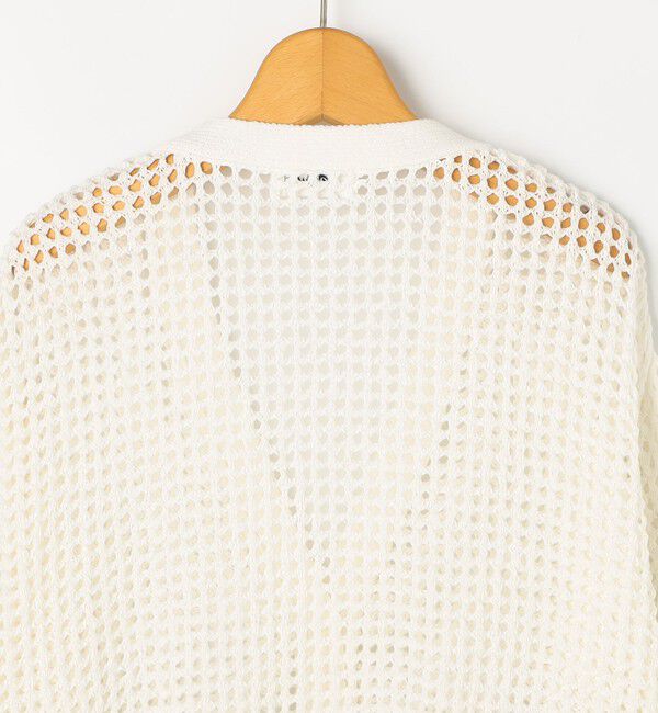 NOLLEY'S「《手洗い可能》テープメッシュ編Vネックカーディガン」|カーディガン|