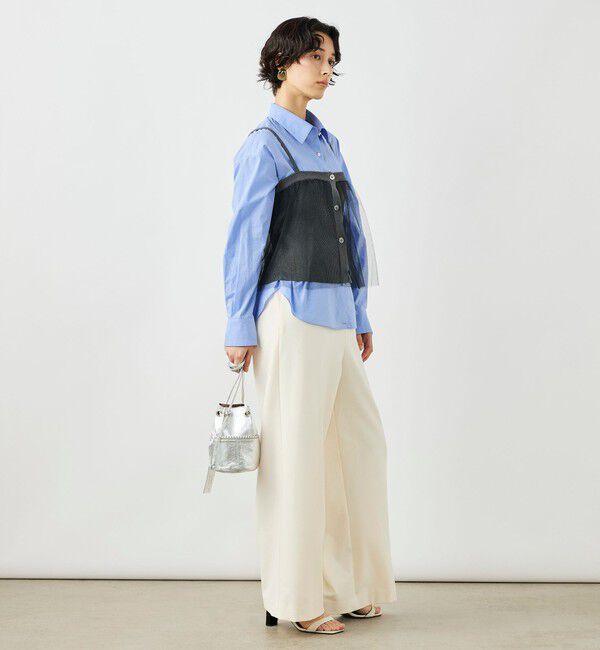 NOLLEY'S「《手洗い可能》チュールリブビスチェ」|キャミソール|