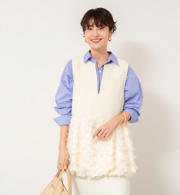 NOLLEY'S sophi「フリンジジャガード切替ベスト」|ベスト・ジレ|