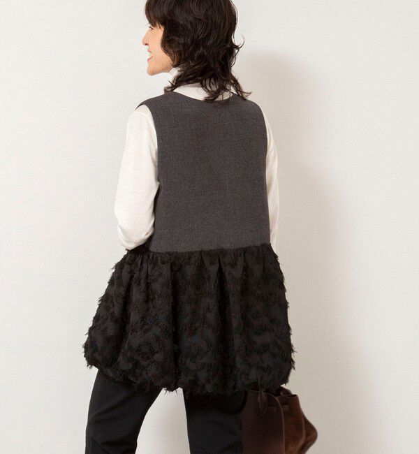 NOLLEY'S sophi「フリンジジャガード切替ベスト」|ベスト・ジレ|