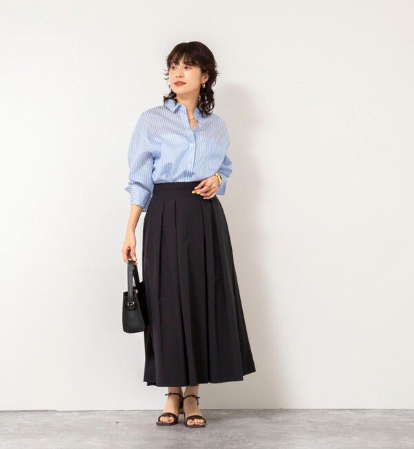 NOLLEY'S sophi「ウォッシャブルタフタタックフレアロングスカート」|スカート|