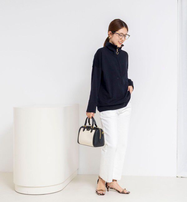 Rie Miller「《手洗い可能》ハーフZIPプルオーバー」|ニット・セーター|