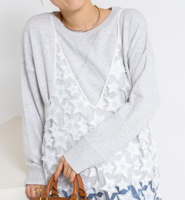 Rie Miller「《手洗い可能》トレーナー風プルオーバーサイドZIP」|ニット・セーター|