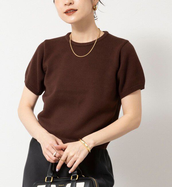 NOLLEY'S sophi「【PROTAGONISTA/プロタゴニスタ】ショートニットプルオーバー」|ニット・セーター|ダークブラウン