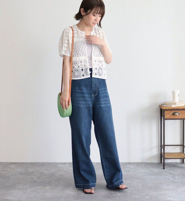 fredy emue「レース切替前開きブラウス」|シャツ・ブラウス|