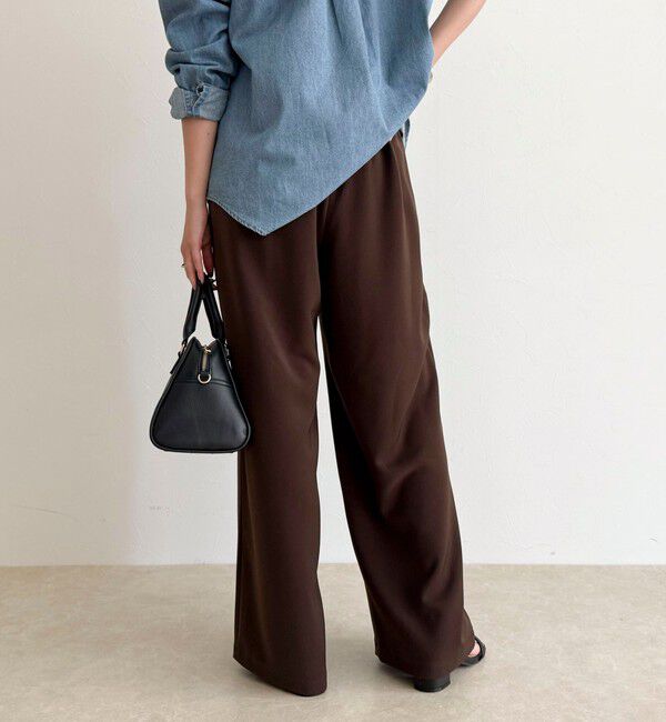 fredy emue「【リピーター続出！/高身長サイズあり】とろみWarmストレートイージーパンツ」|チノ|