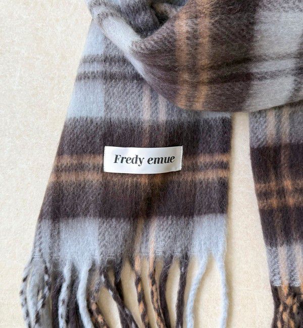 fredy emue「【秋冬の差し色に】ソフトタッチチェックマフラー 40」|マフラー|