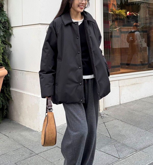 fredy emue「【軽くて暖かい◎】Sorona PADDING COAT」|ダッフルコート|ブラック