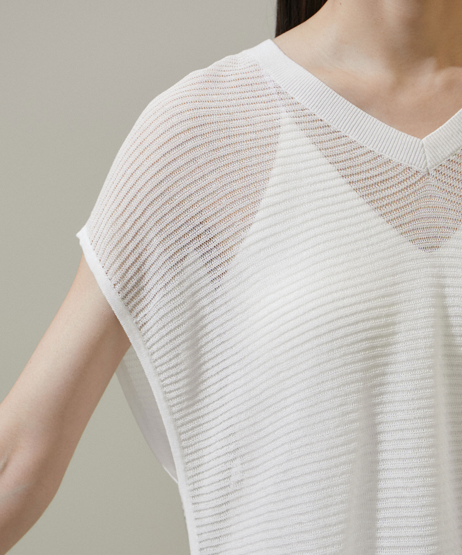 SALON adam et rope'「透かし編み2WAYメッシュプルオーバー【洗える】」|ニット・セーター|