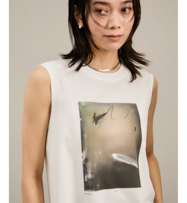 SALON adam et rope'「Yasuko Hirano / 平野泰子 ARTプリントノースリーブT」|タンクトップ|