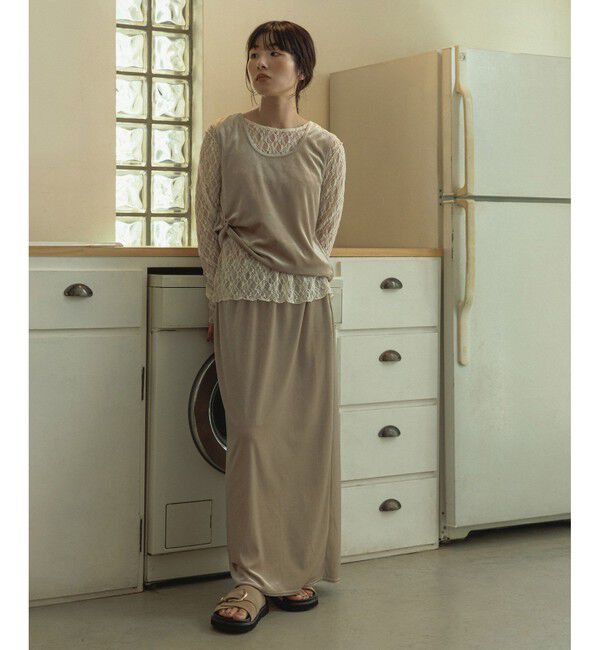 SALON adam et rope'「トリアセベロア前後2WAYノースリーブ/タンクトップ / セットアップ対応」|タンクトップ|