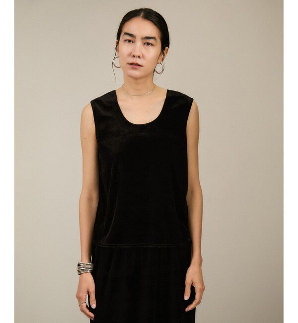 SALON adam et rope'「トリアセベロア前後2WAYノースリーブ/タンクトップ / セットアップ対応」|タンクトップ|