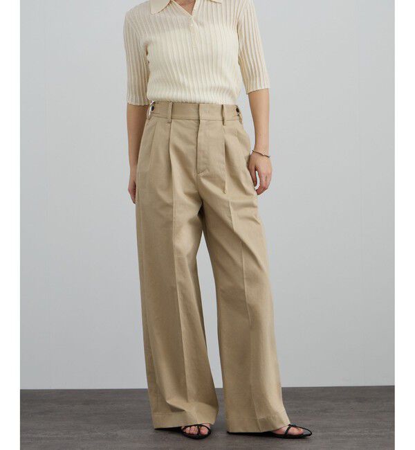 SALON adam et rope'「tacca Cギャバ STYLE UP TACK PANTS」|チノ|