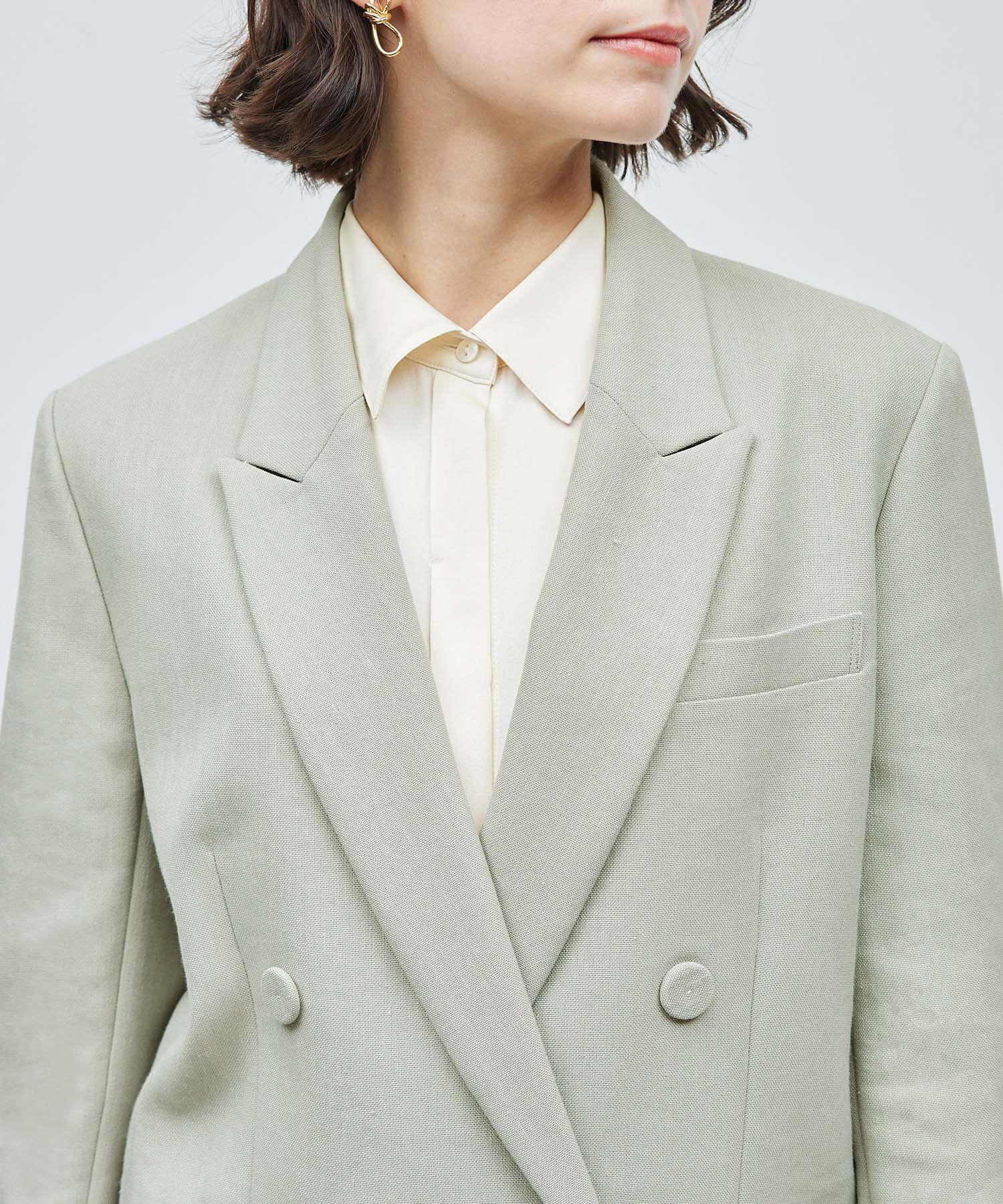 ROPE「ヘビーリネン ダブルジャケット」|テーラードジャケット|