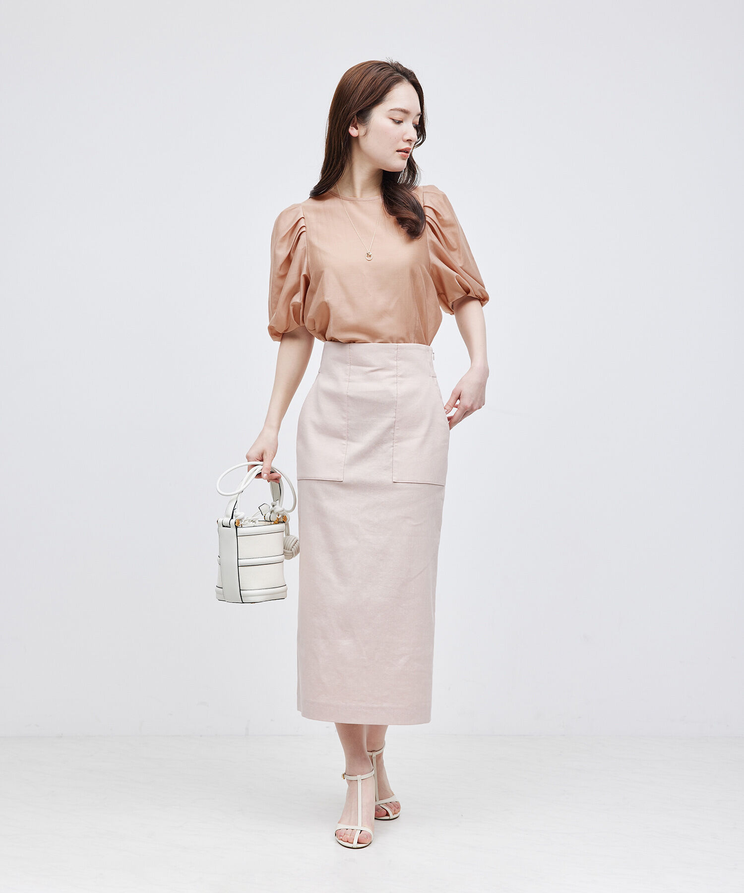 ROPE「【新色追加】【洗える】カールマイヤーパフスリーブブラウス【雑誌/メディア掲載】」|シャツ・ブラウス|