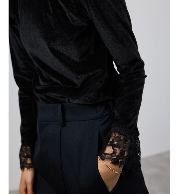 ROPE「レース袖シアーベロアカットソー/イージーケア」|Tシャツ・カットソー|