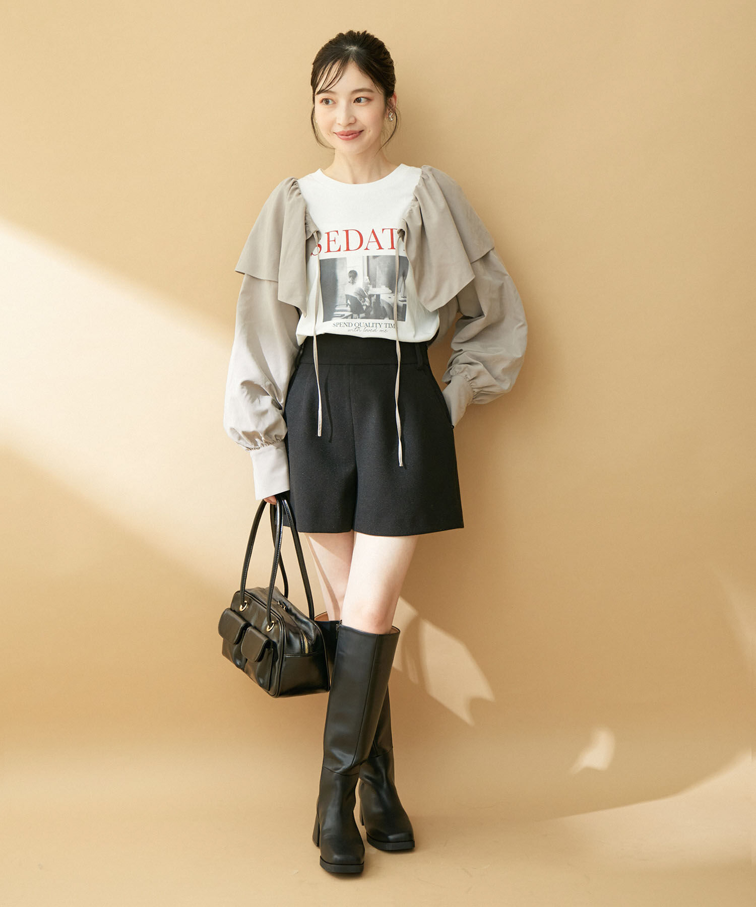 VIS「【上下2WAY】ピーチ起毛ブルゾン」|ブルゾン・スタジャン|