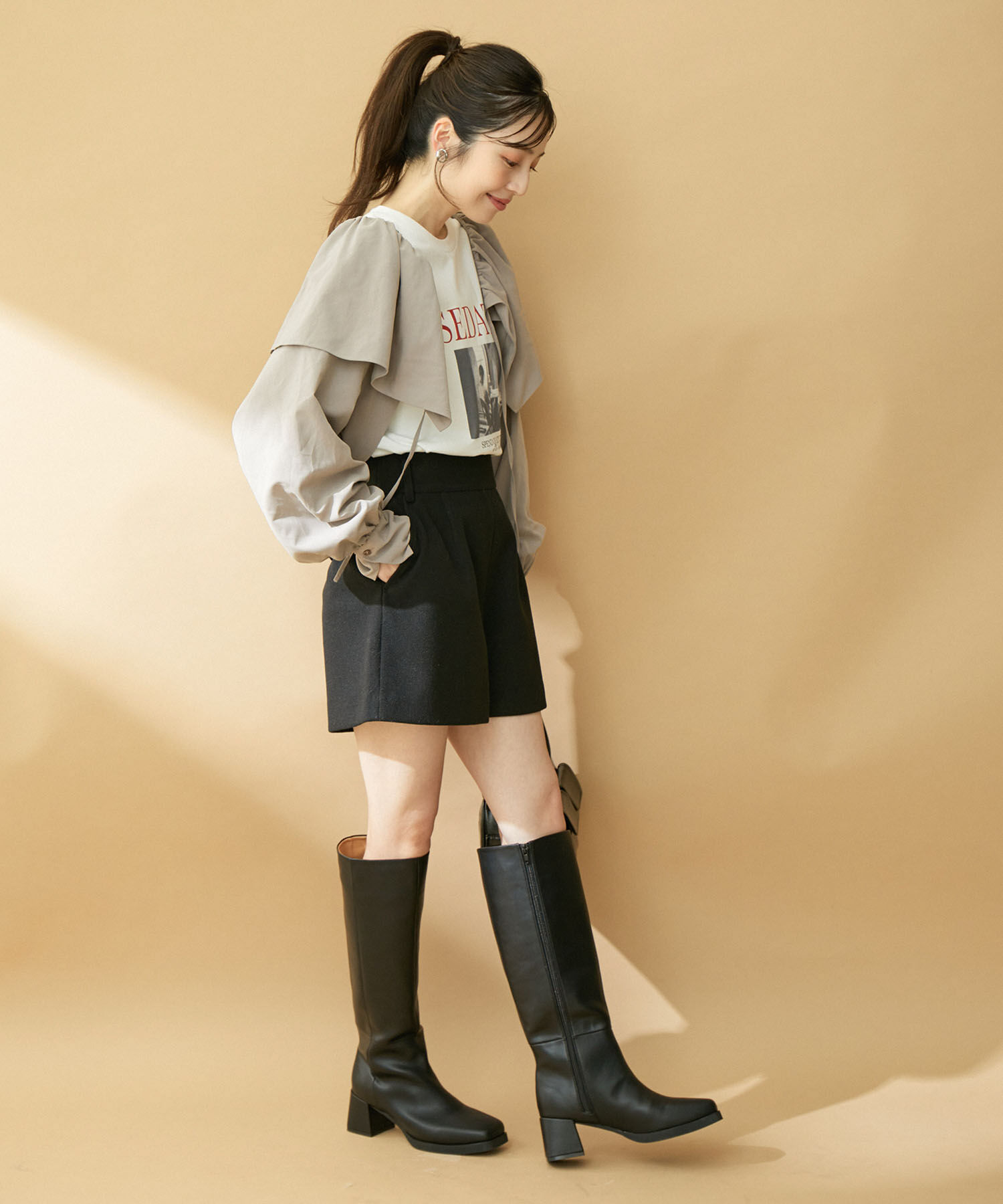 VIS「【上下2WAY】ピーチ起毛ブルゾン」|ブルゾン・スタジャン|