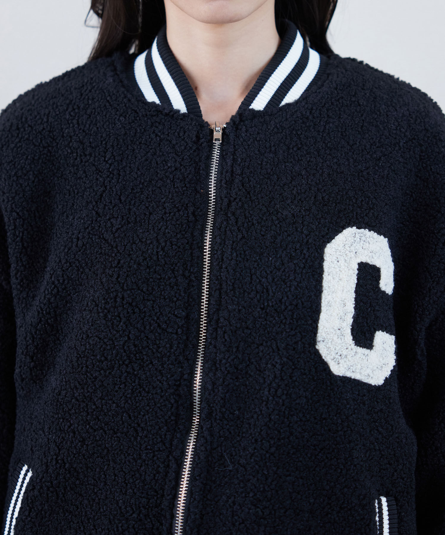 VIS「ボアスタジアムジャンパー【WEB・アウトレット限定】」|ブルゾン・スタジャン|