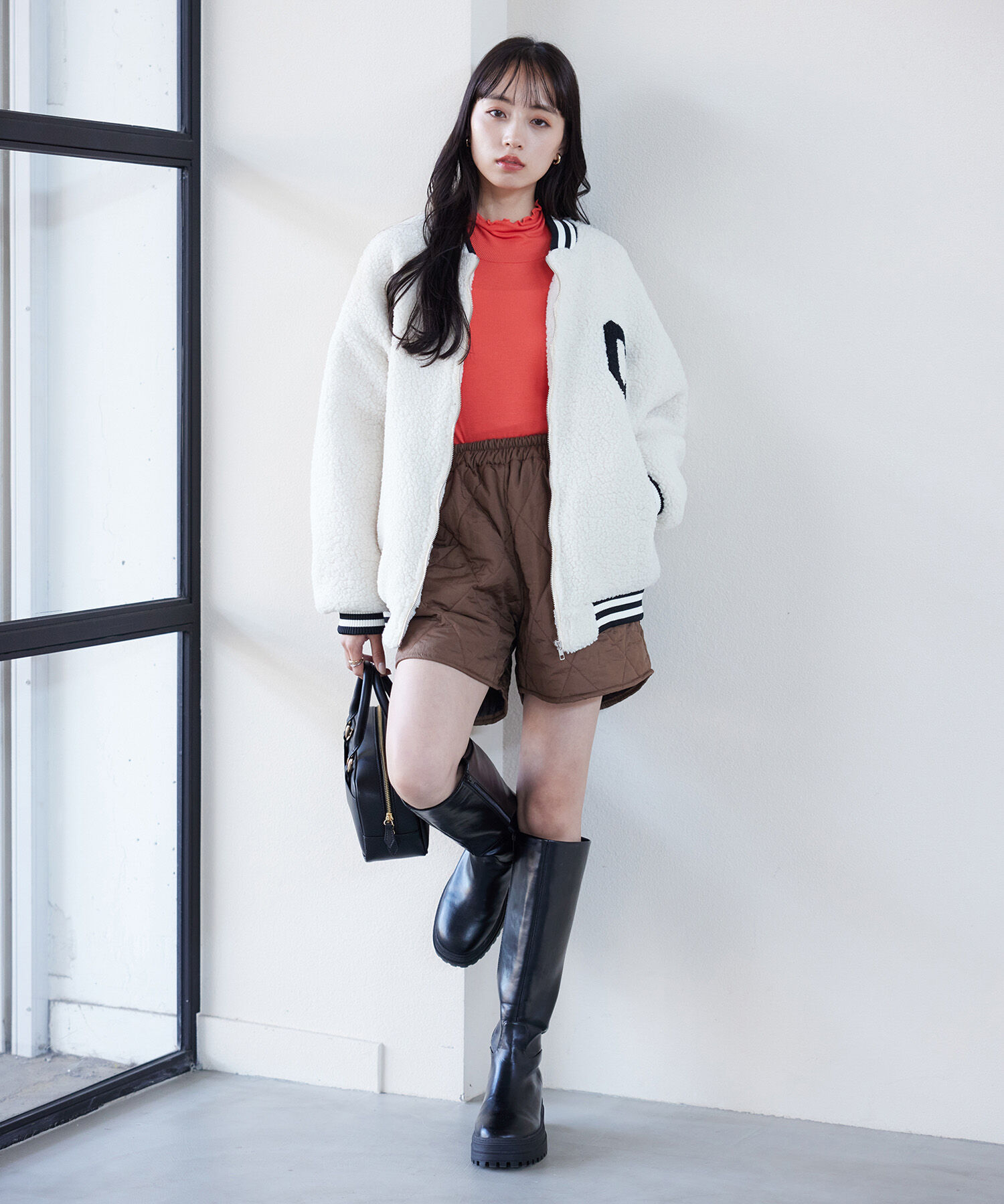 VIS「ボアスタジアムジャンパー【WEB・アウトレット限定】」|ブルゾン・スタジャン|