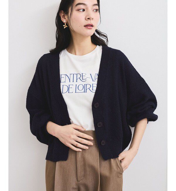 VIS「リンクス柄コクーンカーディガン」|カーディガン|