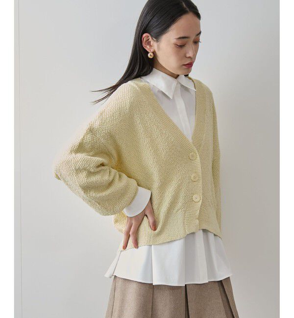 VIS「リンクス柄コクーンカーディガン」|カーディガン|