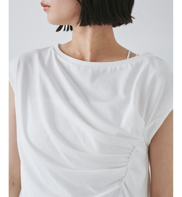 VIS「アシメギャザートップス」|Tシャツ・カットソー|