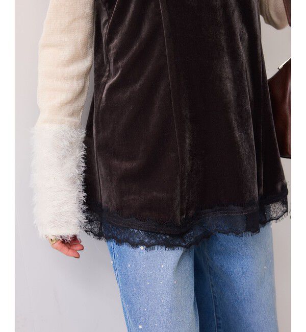 VIS「ベロアレースキャミチュニック」|チュニック|