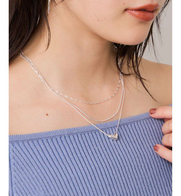 VIS「ハートレイヤードネックレス」|ネックレス|シルバー(93)