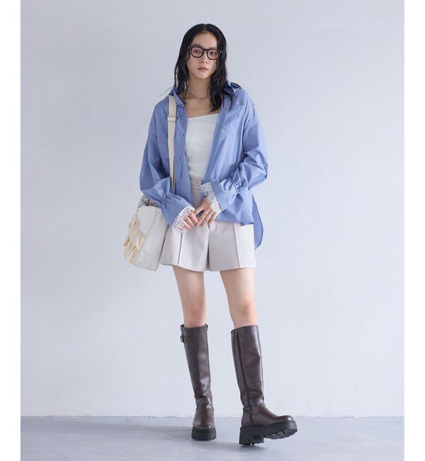 VIS「レーススリーブAラインシャツ」|シャツ・ブラウス|