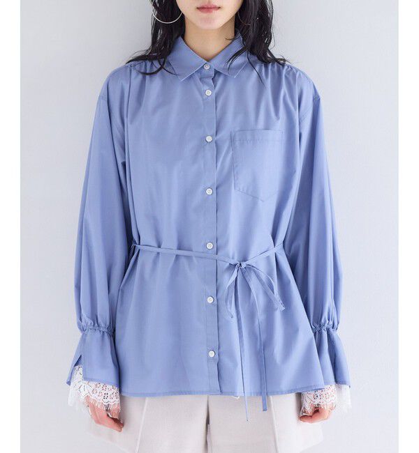 VIS「レーススリーブAラインシャツ」|シャツ・ブラウス|