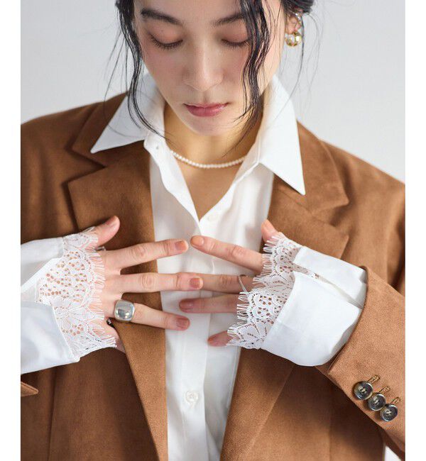 VIS「レーススリーブAラインシャツ」|シャツ・ブラウス|