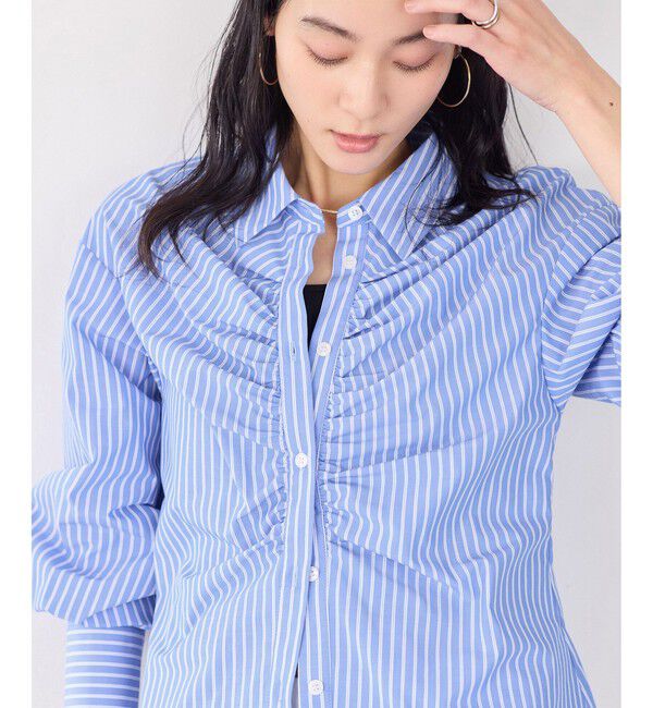 VIS「フロントギャザーシャツ」|シャツ・ブラウス|