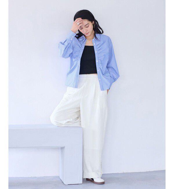 VIS「フロントギャザーシャツ」|シャツ・ブラウス|