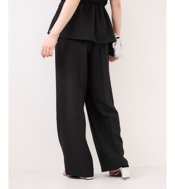 VIS「美easyリネンライクワイドパンツ/イージーケア・接触冷感・セットアップ対応」|チノ|