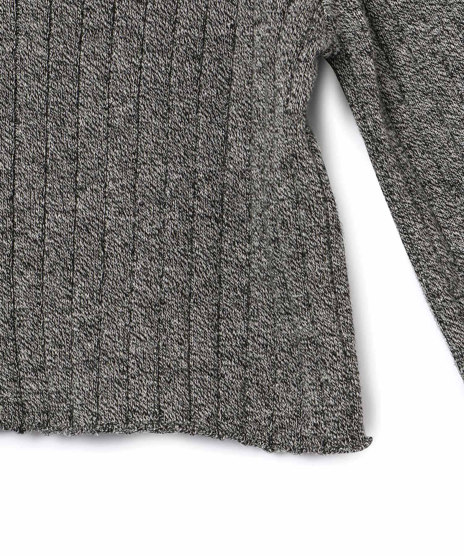 ROPE' PICNIC R「フロントジップショート丈メランジニットプルオーバー」|ニット・セーター|