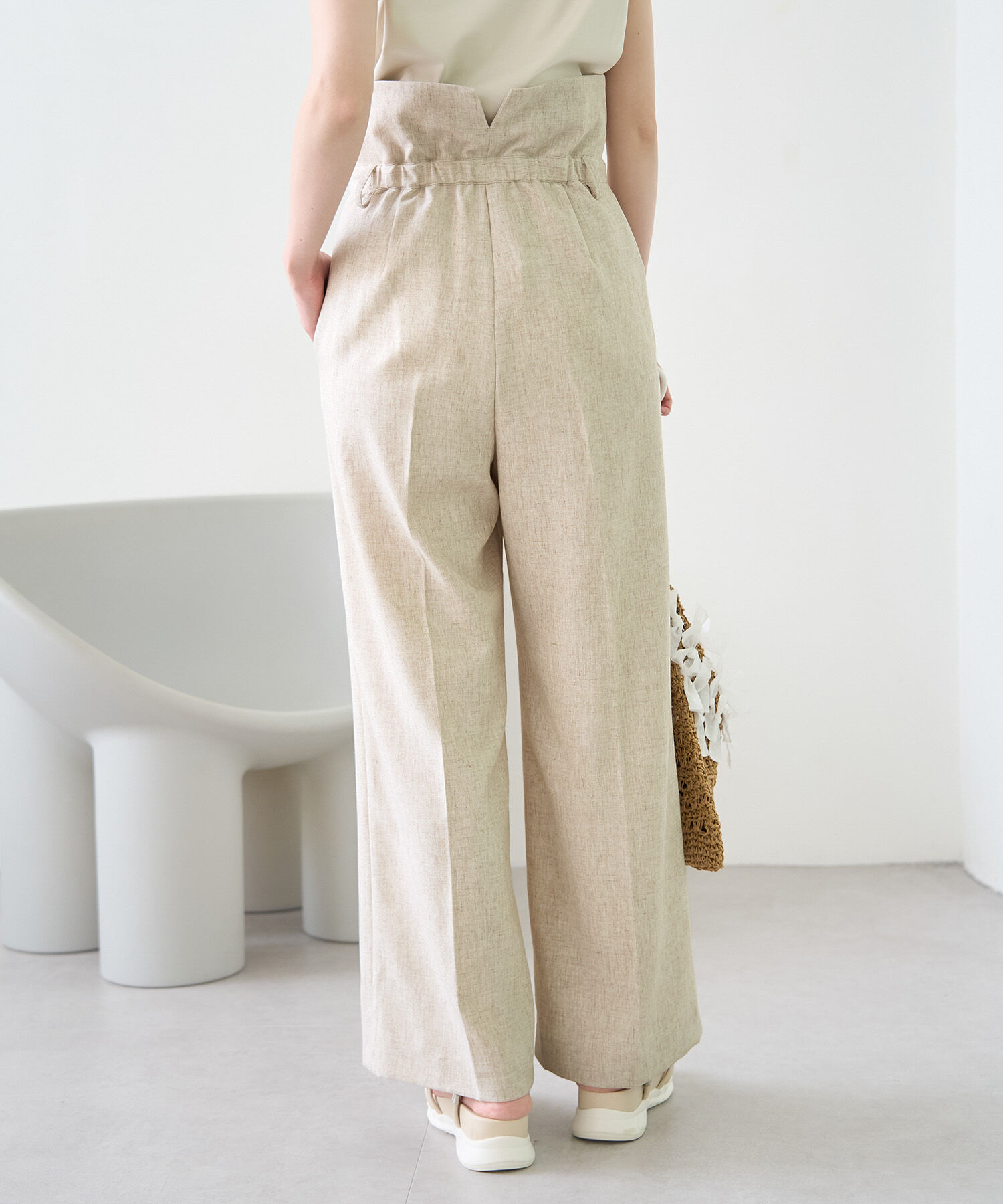 Rope&rsquo;Picnic「【ご好評につき新色追加決定！】リネン混シャンブレーパンツ/セットアップ対応・UVケア」|その他|