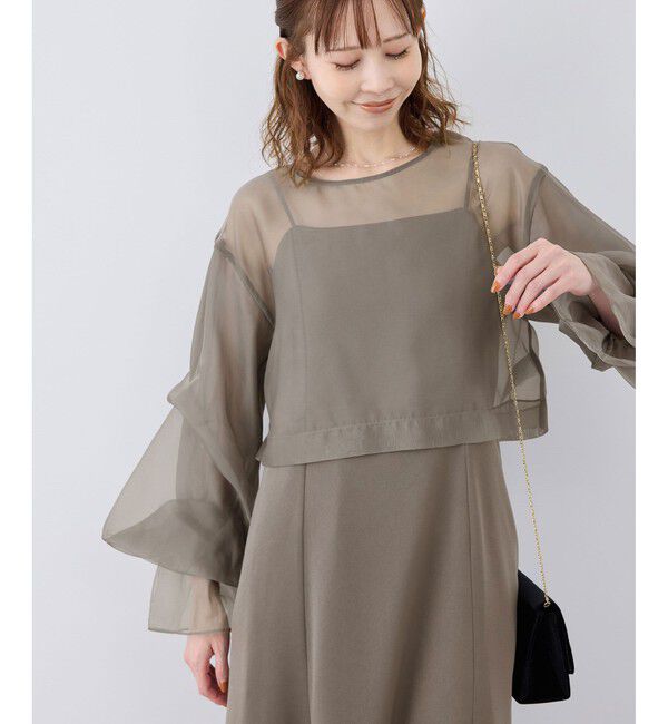 Rope&rsquo;Picnic「【Mon E&rsquo;toile/モンエトワール】結婚式にも/ブラウスセットキャミDRESS」|ドレス|