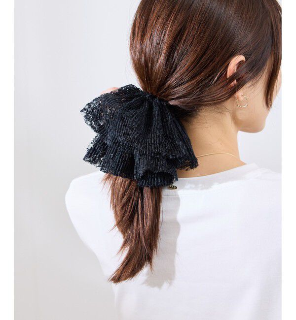 ROPE PICNIC PASSAGE「ビッグフリルレースシュシュ」|ヘアゴム・シュシュ|クロメイン
