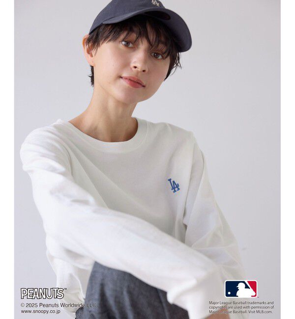 Rope&rsquo;Picnic「【PEANUTS&times;MLB COLLECTION by ROPE' PICNIC】ロングスリーブTee」|Tシャツ・カットソー|
