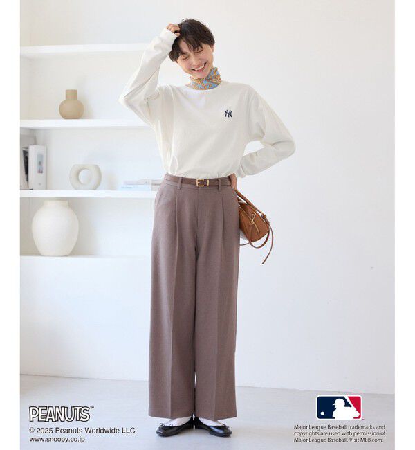 Rope&rsquo;Picnic「【PEANUTS&times;MLB COLLECTION by ROPE' PICNIC】ロングスリーブTee」|Tシャツ・カットソー|