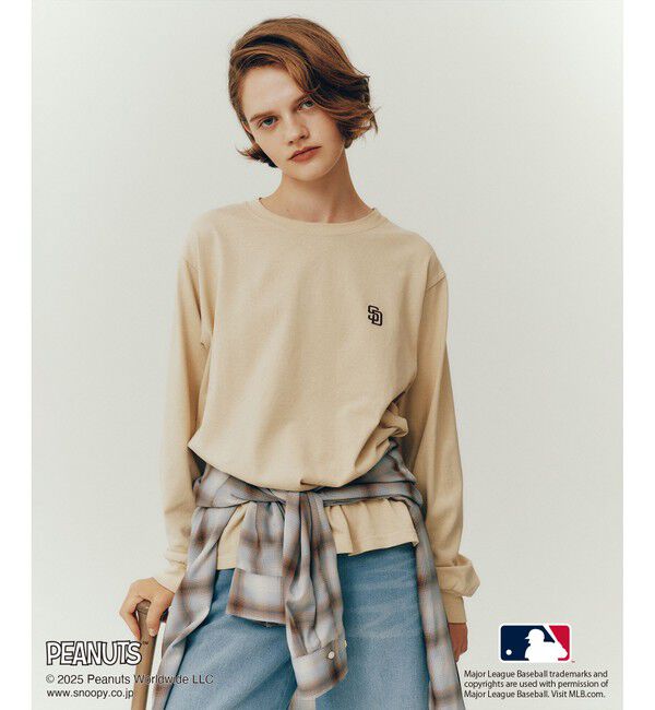 Rope&rsquo;Picnic「【PEANUTS&times;MLB COLLECTION by ROPE' PICNIC】ロングスリーブTee」|Tシャツ・カットソー|