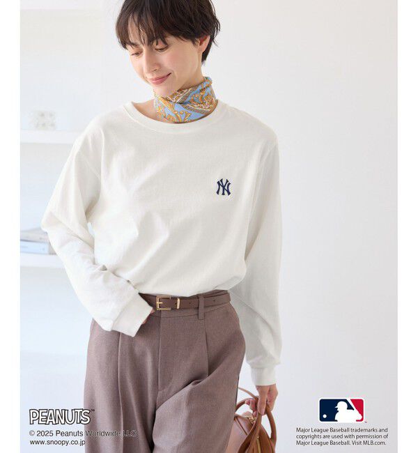 Rope&rsquo;Picnic「【PEANUTS&times;MLB COLLECTION by ROPE' PICNIC】ロングスリーブTee」|Tシャツ・カットソー|